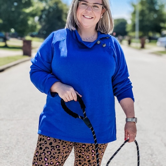 J.Crew Factory Blue Pullover Sweater - Picture 1 of 7